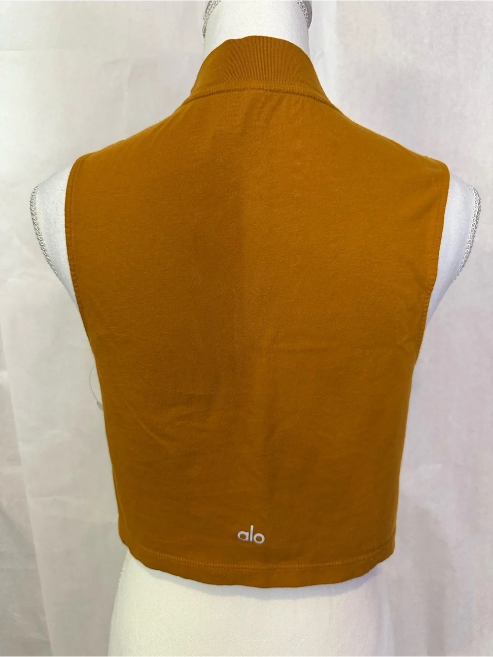 ALO Yoga Sleeveless Crop Top in Rust Orange
